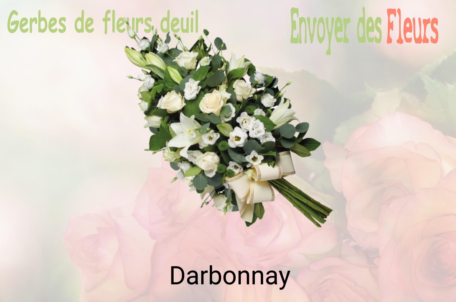 Gerbe de fleurs de deuil livrée à Darbonnay